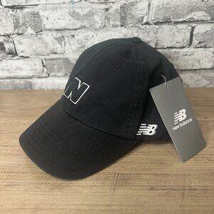 NWT New Balance Unisex Embroidered N Logo Baseball Hat Size One Size (Black)
